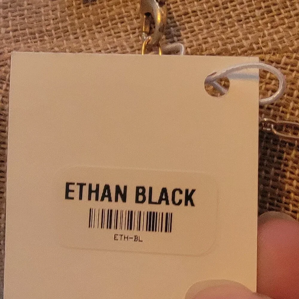 Meghan Browne Style Ethan Black 3 Strand Layered Beaded Necklace